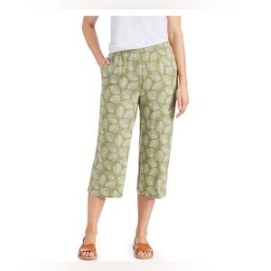 NorthStyle Leaf-Print Crepe Capris